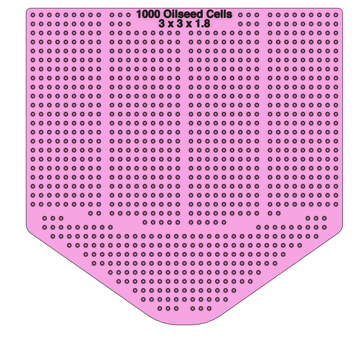 SeedSmart Large 1000 Cell Oilseed Insert - 3 x 3 x 1.8 - Pink