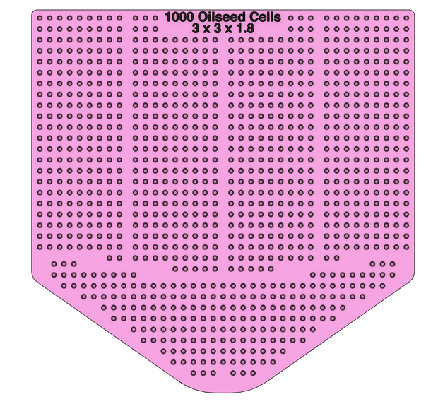 SeedSmart Large 1000 Cell Oilseed Insert - 3 x 3 x 1.8 - Pink