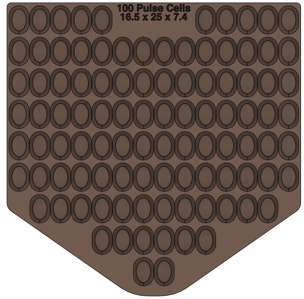 SeedSmart Large 100 Pulse Cell Insert - 16.5 x 25 x 7.4 - Brown