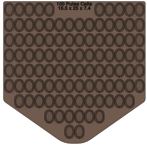 SeedSmart Large 100 Pulse Cell Insert - 16.5 x 25 x 7.4 - Brown
