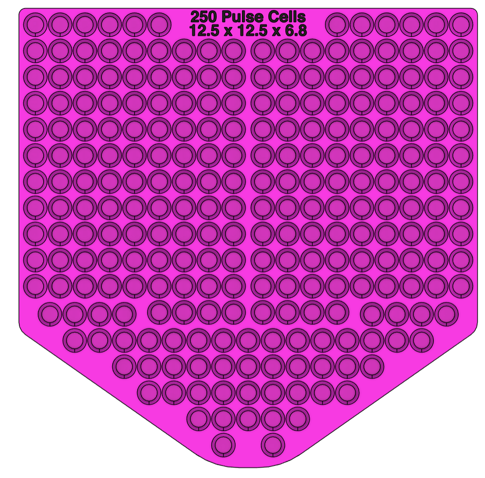 SeedSmart Large 250 Pulse Cell Insert - 12.5 x 12.5 x 6.8 - Magenta