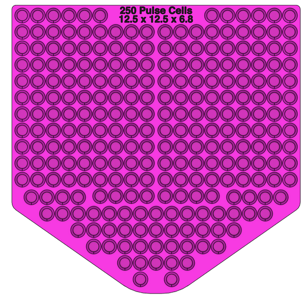 SeedSmart Large 250 Pulse Cell Insert - 12.5 x 12.5 x 6.8 - Magenta