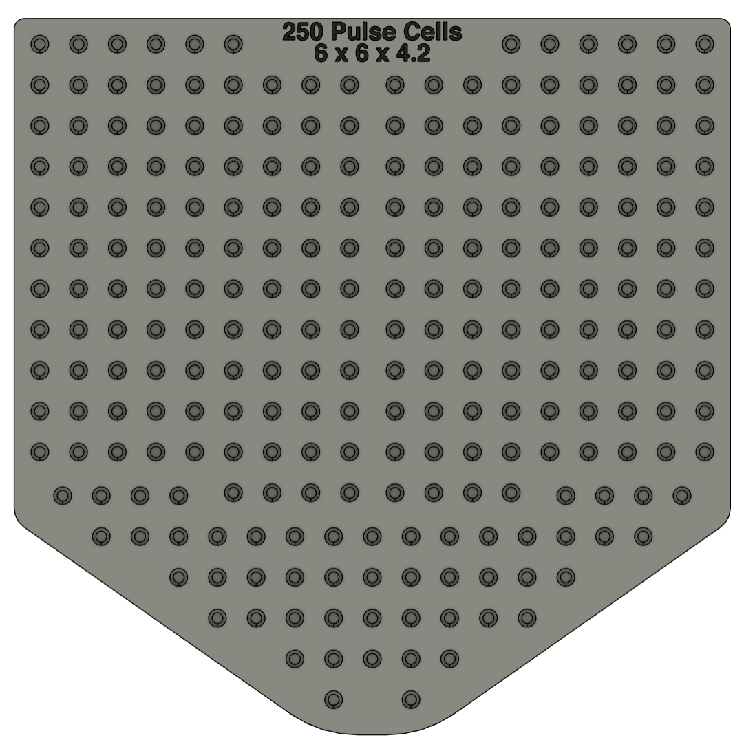 SeedSmart Large 250 Pulse Cell Insert - 6 x 6 x 4.2 - Grey