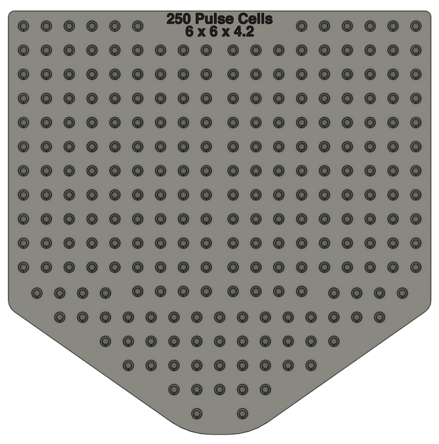 SeedSmart Large 250 Pulse Cell Insert - 6 x 6 x 4.2 - Grey