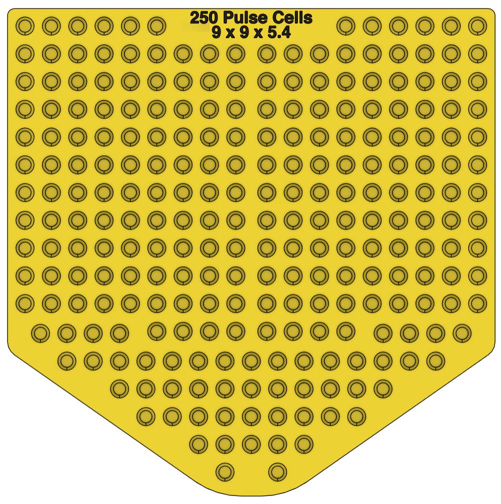 SeedSmart Large 250 Pulse Cell Insert - 9 x 9 x 5.4 - Yellow