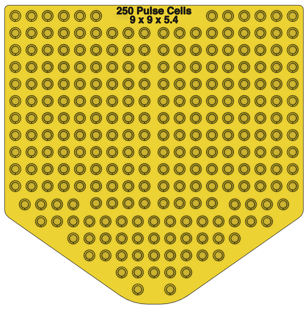 SeedSmart Large 250 Pulse Cell Insert - 9 x 9 x 5.4 - Yellow