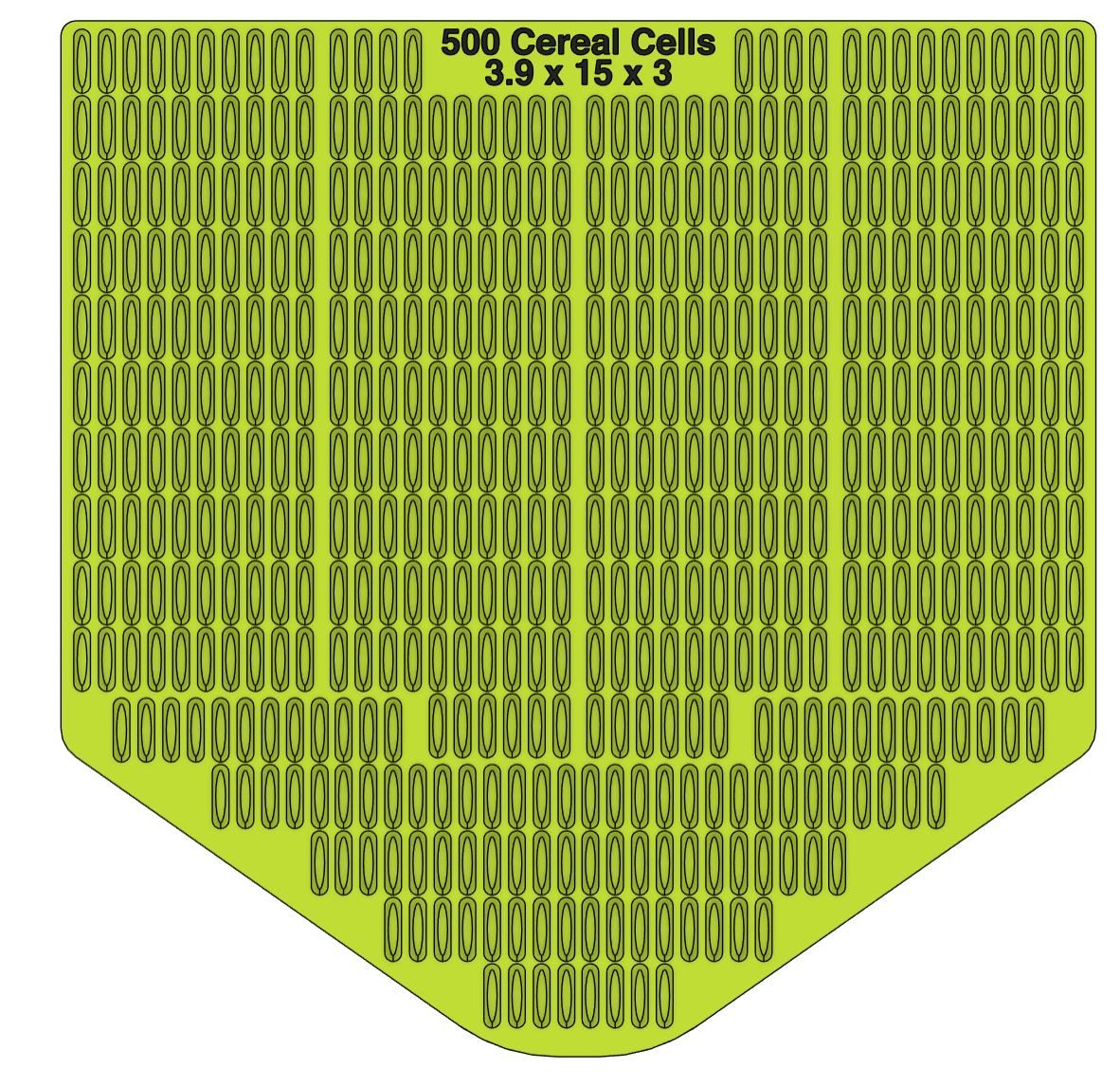 SeedSmart Large 500 Cell Cereal Insert - 3.9 x 15 x 3 - Lime