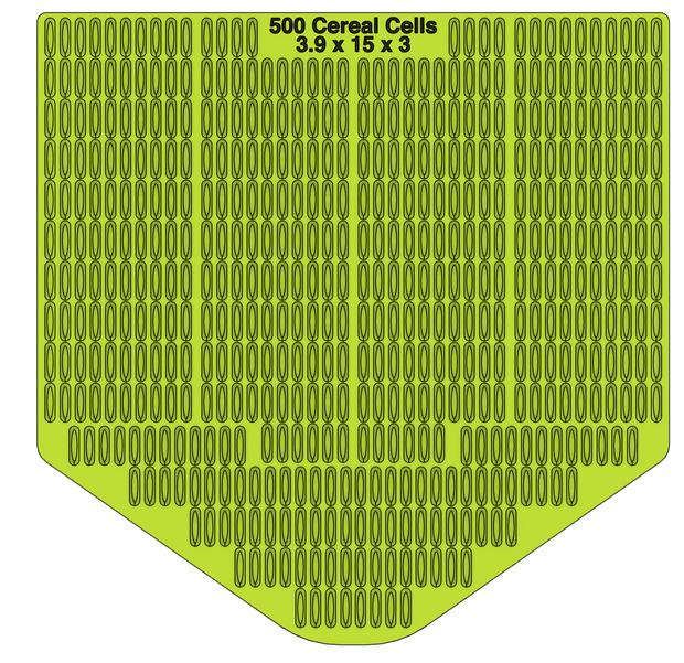 SeedSmart Large 500 Cell Cereal Insert - 3.9 x 15 x 3 - Lime