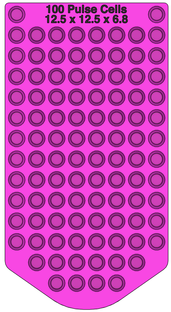 SeedSmart Medium 100 Pulse Cell Insert - 12.5 x 12.5 x 6.8 - Magenta