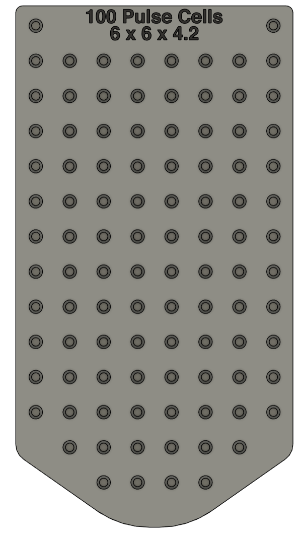 SeedSmart Medium 100 Pulse Cell Insert - 6 x 6 x 4.2 - Grey