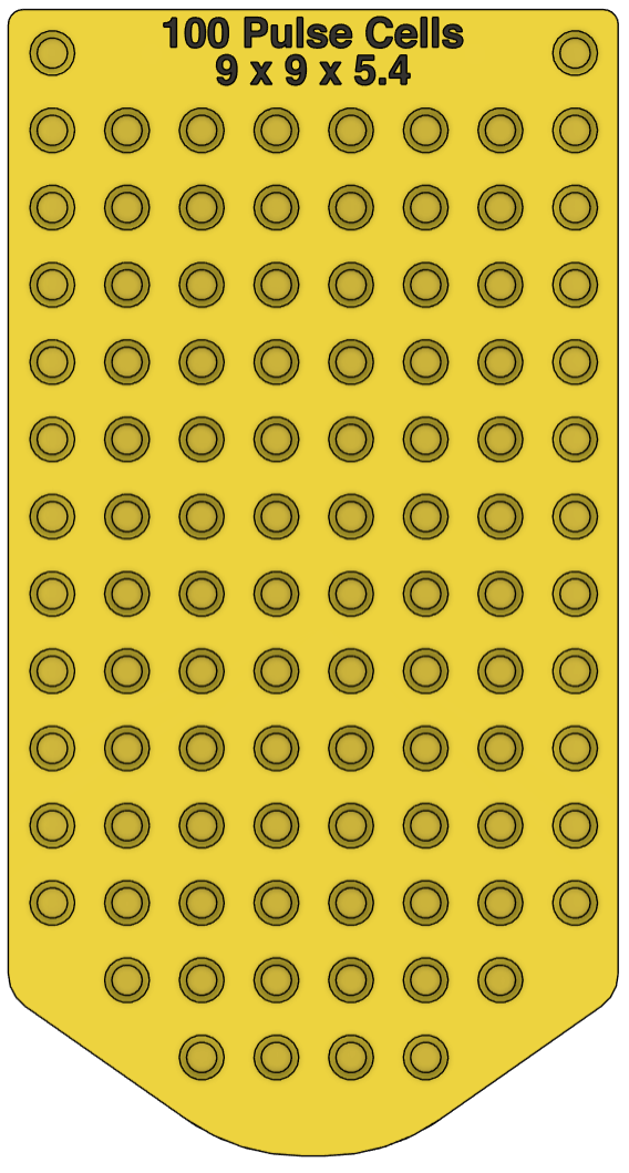 SeedSmart Medium 100 Pulse Cell Insert - 9 x 9 x 5.4 - Yellow