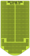 SeedSmart Medium 250 Cell Cereal Insert - 3.9 x 15 x 3 - Lime