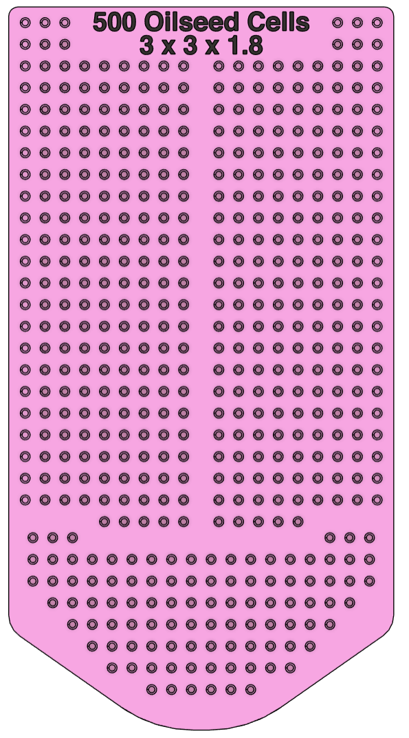 SeedSmart Medium 500 Cell Oilseed Insert - 3 x 3 x 1.8 - Pink